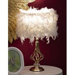 LAMPE DE TABLE TARTY BLANC CM Ø 25X54