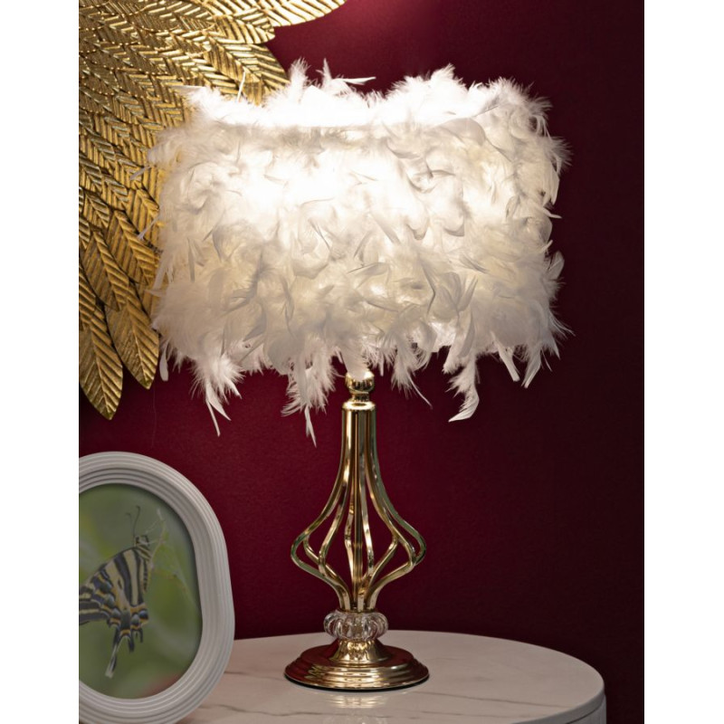 LAMPE DE TABLE TARTY BLANC CM Ø 25X54