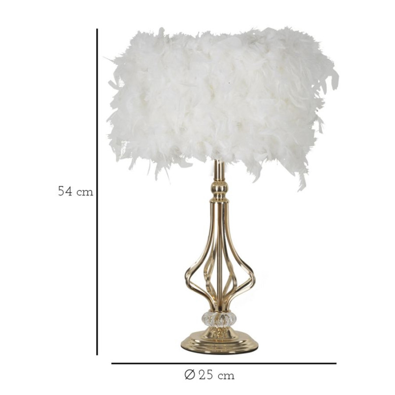 LAMPE DE TABLE TARTY BLANC CM Ø 25X54