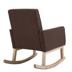 Fauteuil à bascule Dream en tissu brun