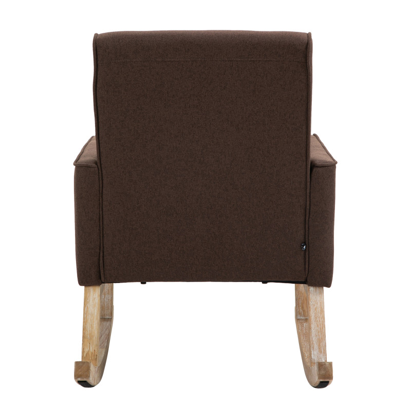 Fauteuil à bascule Dream en tissu brun