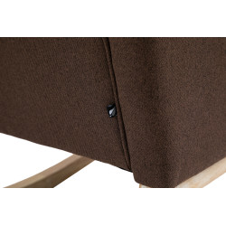 Fauteuil à bascule Dream en tissu brun