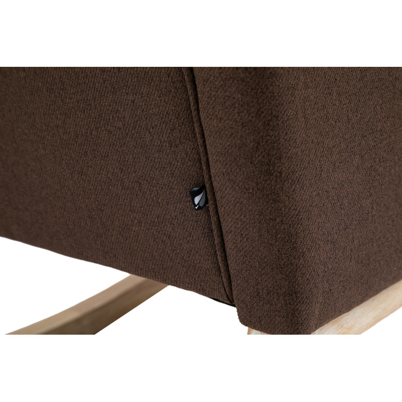 Fauteuil à bascule Dream en tissu brun