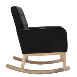 Fauteuil à bascule Dream en tissu noir
