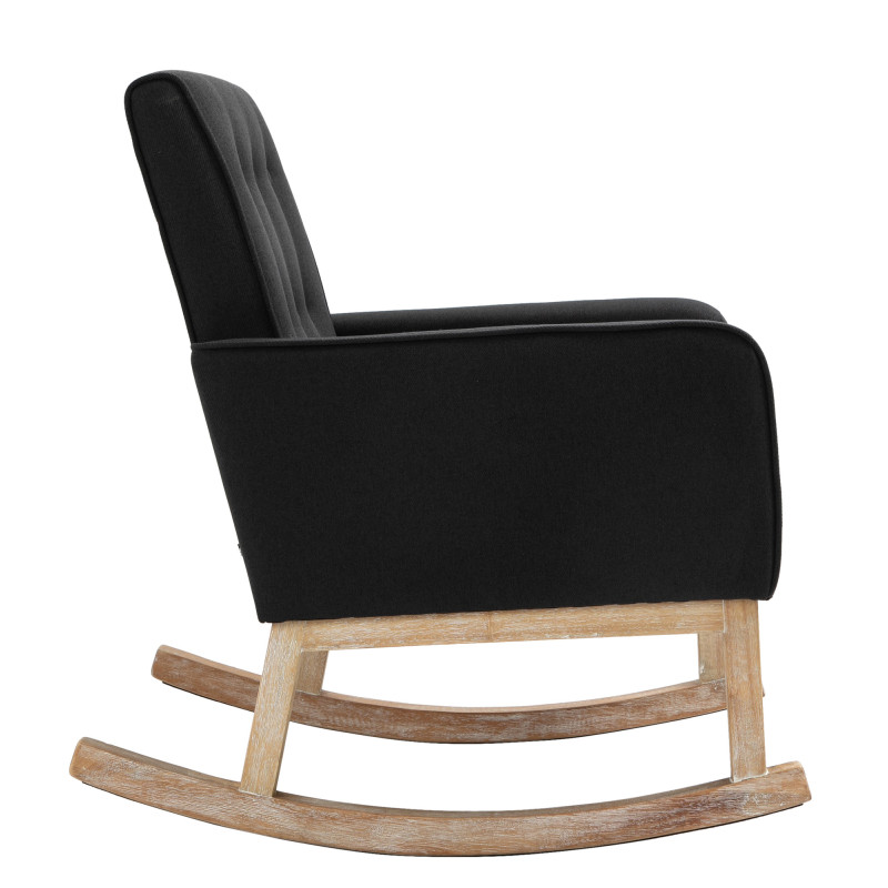 Fauteuil à bascule Dream en tissu noir
