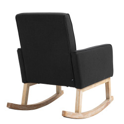 Fauteuil à bascule Dream en tissu noir