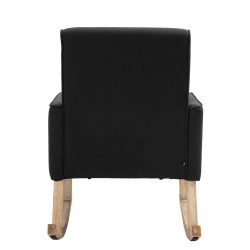 Fauteuil à bascule Dream en tissu noir