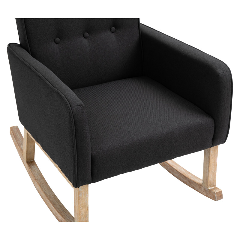 Fauteuil à bascule Dream en tissu noir
