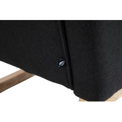 Fauteuil à bascule Dream en tissu noir