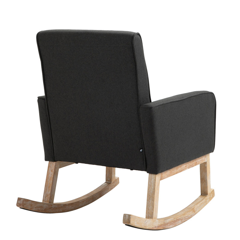 Fauteuil à bascule Dream en tissu gris foncé