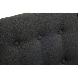 Silla mecedora Dream tapizada en tela Gris oscuro