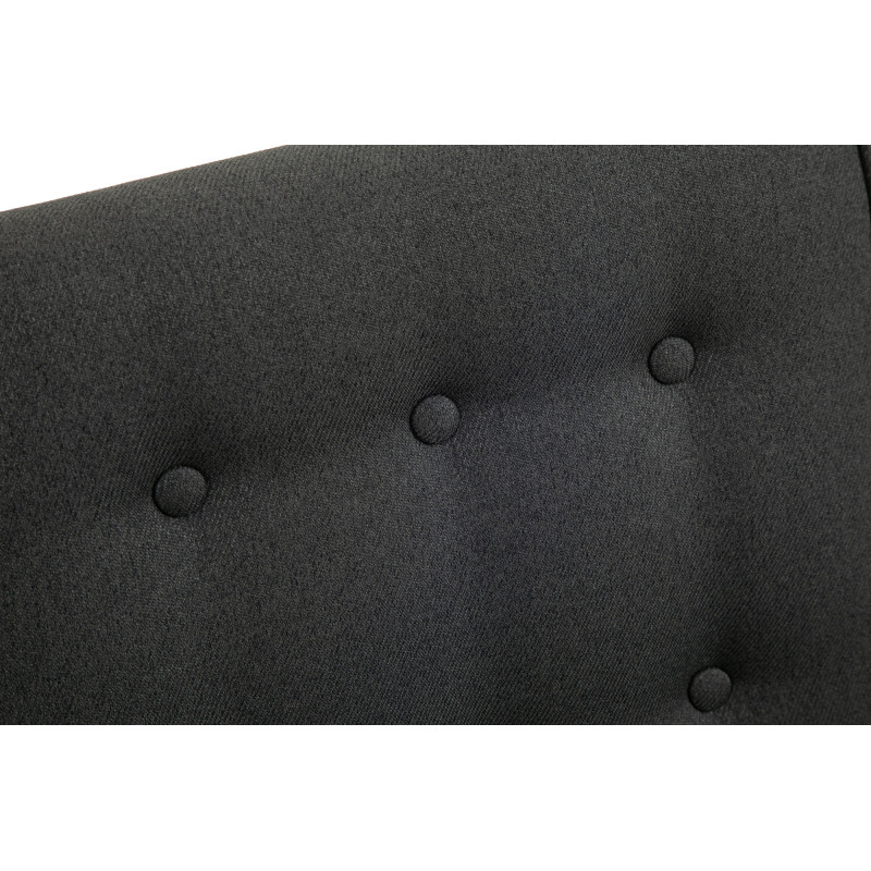 Silla mecedora Dream tapizada en tela Gris oscuro