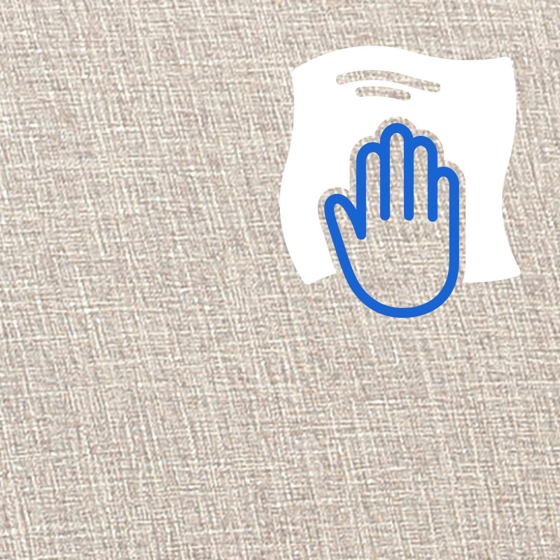 Fauteuil à bascule Morelia en tissu noyer crème