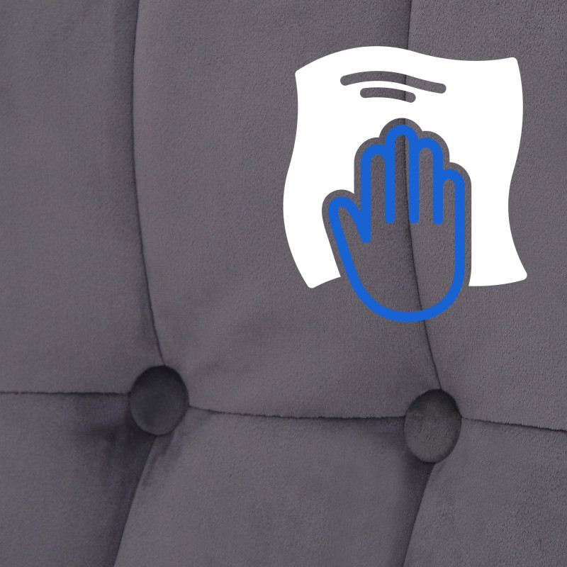 Sedia a dondolo Saltillo in velluto Noce/grigio