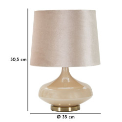 LAMPE DE TABLE PERLY RONDE CM Ø 35X50,5
