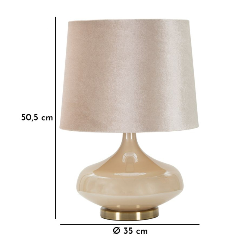 LAMPE DE TABLE PERLY RONDE CM Ø 35X50,5