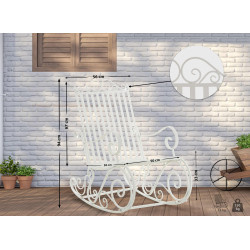 Chaise à bascule Smilla blanc