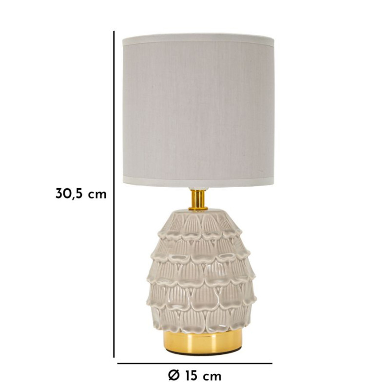 LAMPE DE BUREAU PIGNY GRIS CM Ø 15X30,5