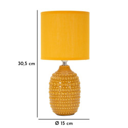LAMPE DE BORD POINTS MOUTARDE CM Ø 15X 30,5