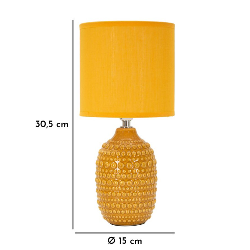 LAMPE DE BORD POINTS MOUTARDE CM Ø 15X 30,5