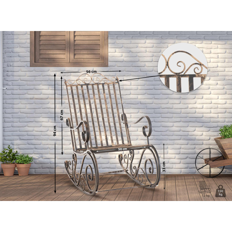 Chaise à bascule Smilla bronze