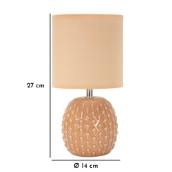 LAMPE DE BUREAU PONTUS PEACH CM Ø 14X27