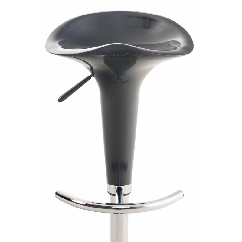 Tabouret de bar en forme de selle gris