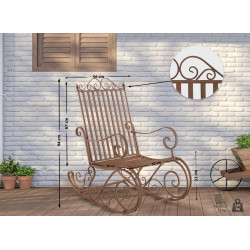 Chaise à bascule Smilla brun