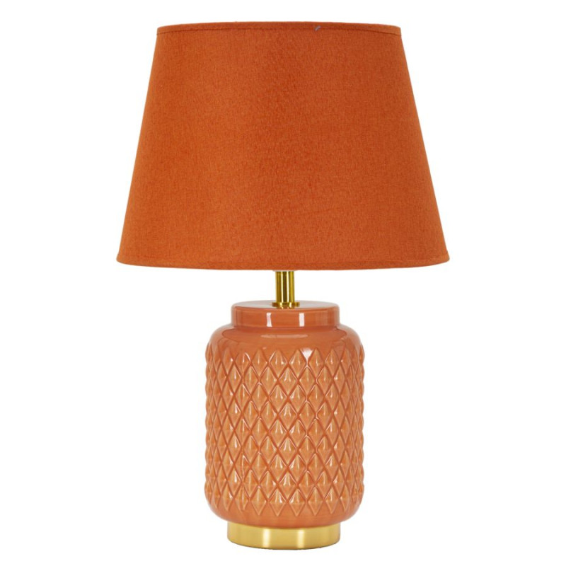 LAMPE DE TABLE CARRÉE ORANGE CM Ø 28X44