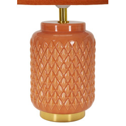 LAMPE DE TABLE CARRÉE ORANGE CM Ø 28X44
