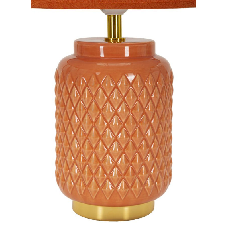 LAMPE DE TABLE CARRÉE ORANGE CM Ø 28X44