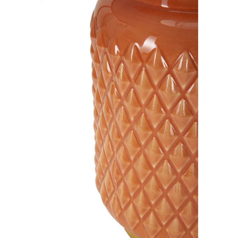 LAMPE DE TABLE CARRÉE ORANGE CM Ø 28X44