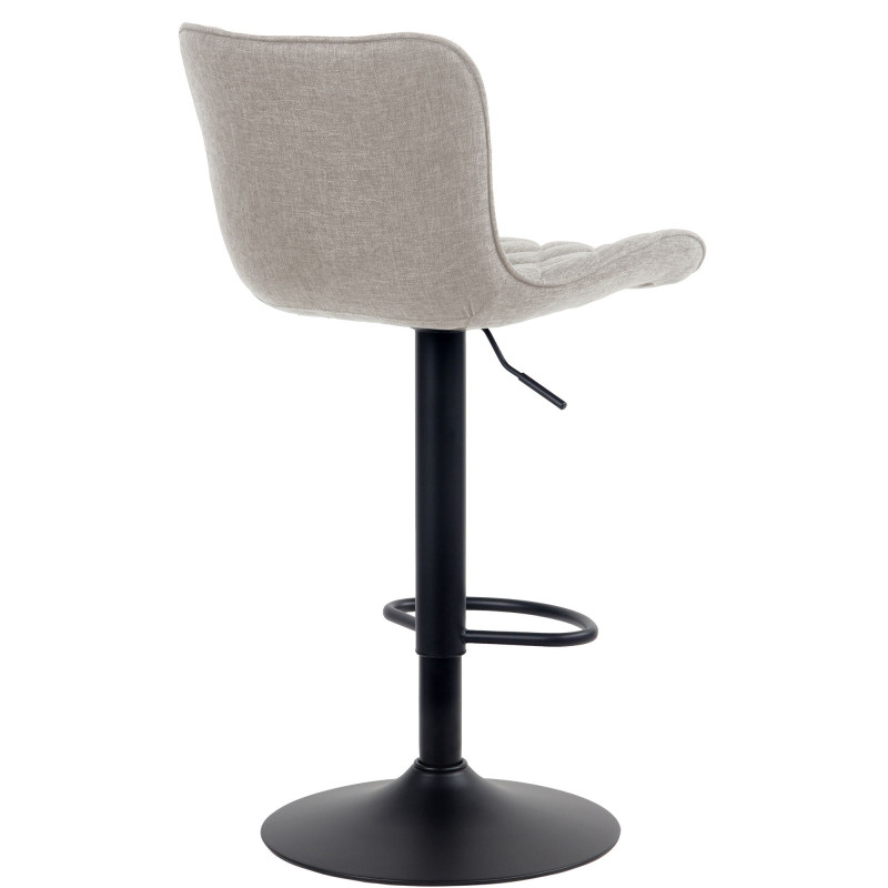 Lot de 2 tabourets de bar en tissu Emma taupe