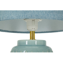 LAMPE DE TABLE CARRÉE TURQUOISE CM Ø 28X44