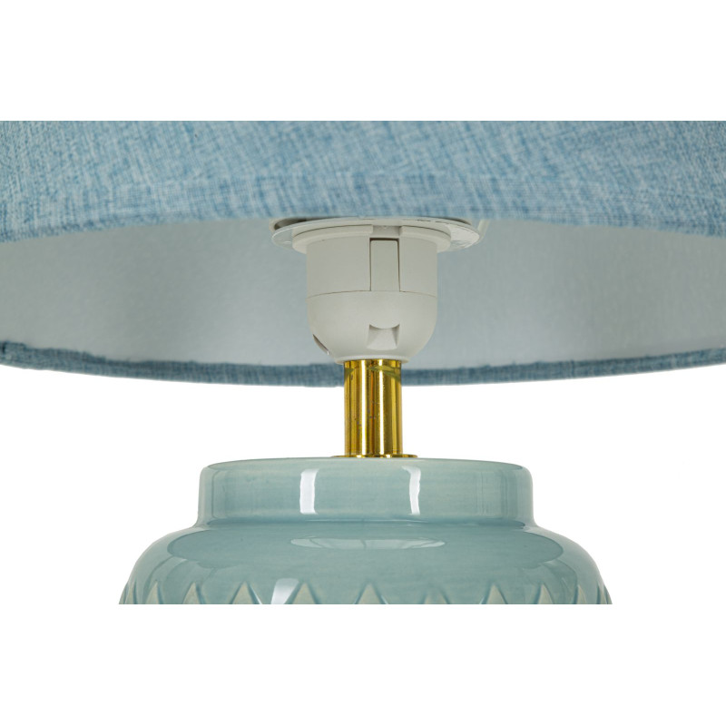 LAMPE DE TABLE CARRÉE TURQUOISE CM Ø 28X44