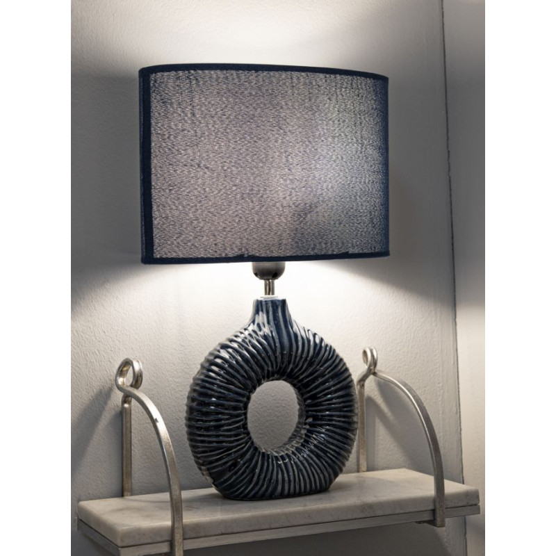 LAMPE DE TABLE SETA BLEU CM 28,5X15X43