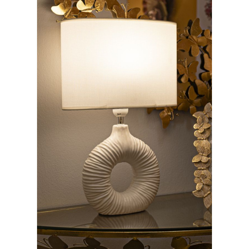 LAMPE DE TABLE SETA BLANC CM 28,5X15X43