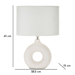 LAMPE DE TABLE SETA BLANC CM 28,5X15X43