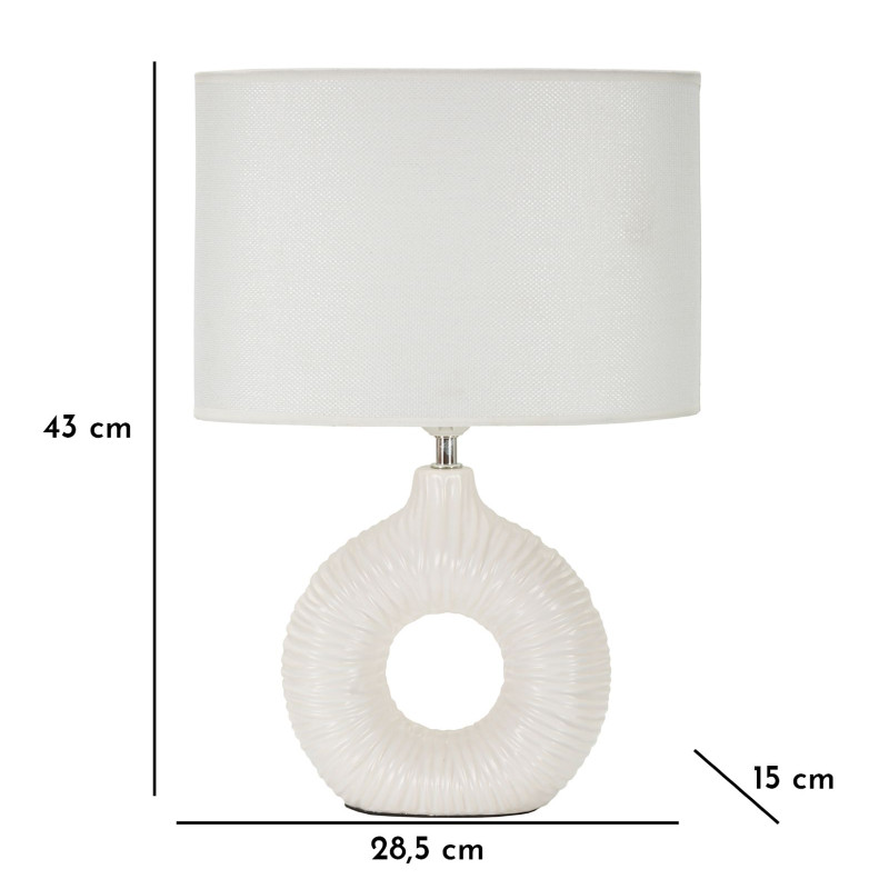 LAMPE DE TABLE SETA BLANC CM 28,5X15X43
