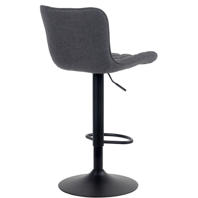 Lot de 2 tabourets de bar en tissu Emma noir
