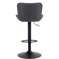 Lot de 2 tabourets de bar en tissu Emma noir