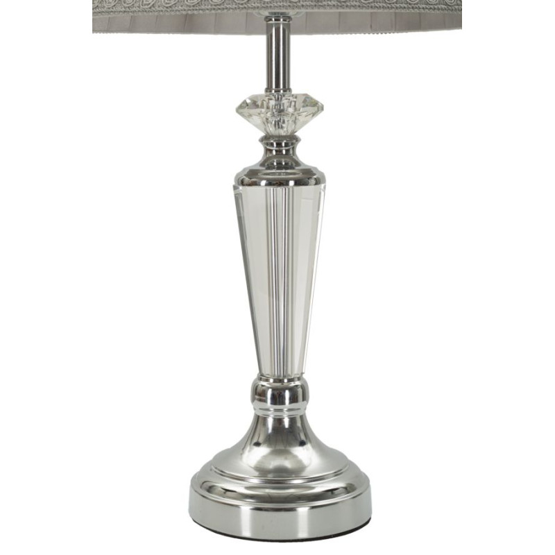 LAMPE DE TABLE ARGENTÉE CM Ø 30X56