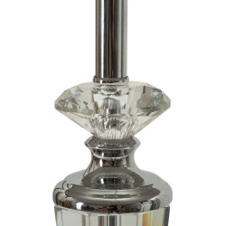 LAMPE DE TABLE ARGENTÉE CM Ø 30X56