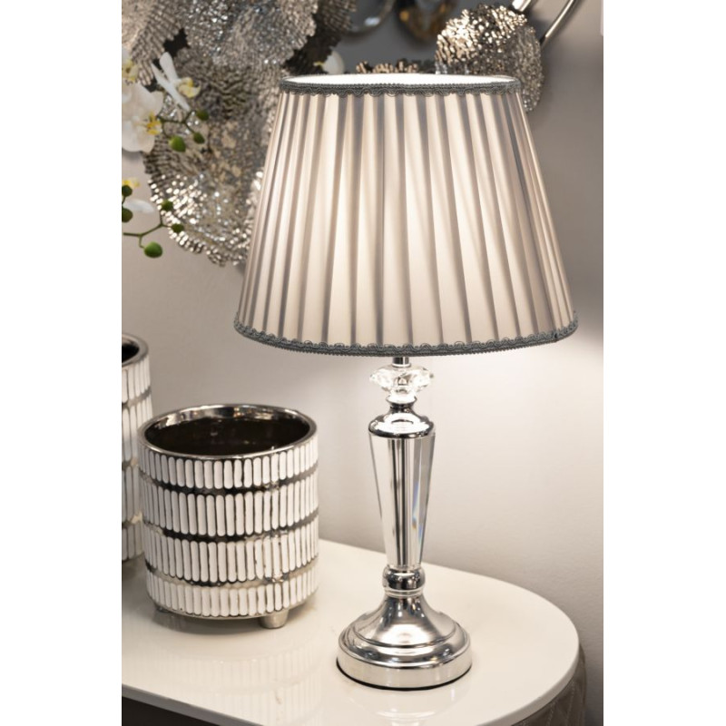 LAMPE DE TABLE ARGENTÉE CM Ø 30X56