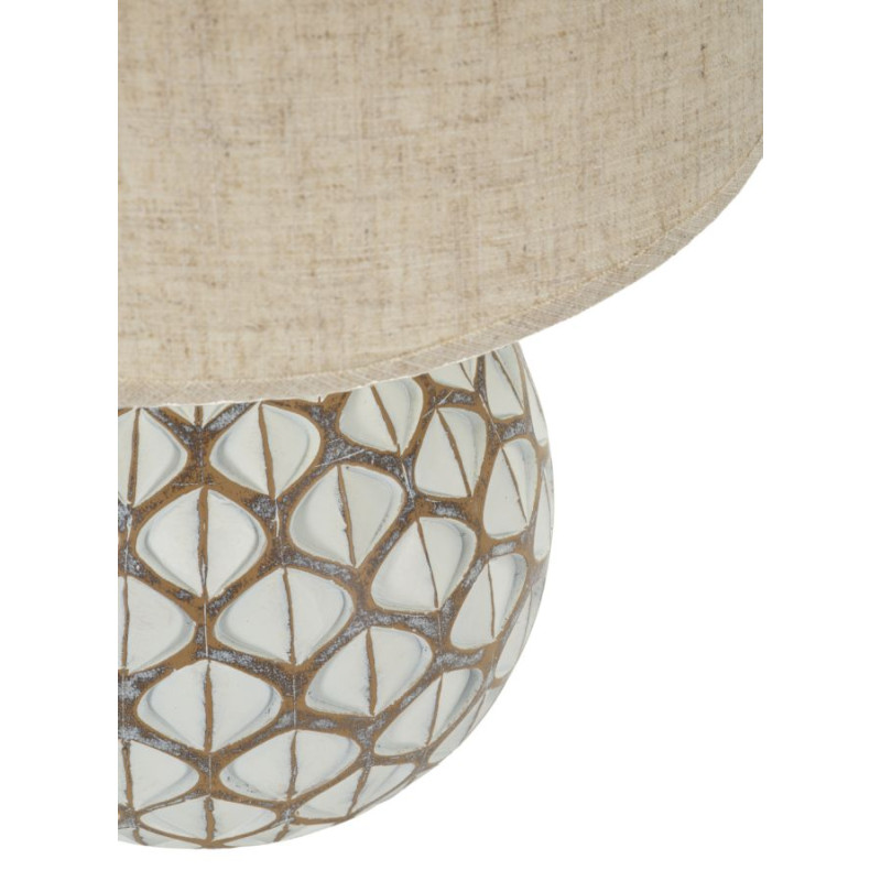 LAMPE DE TABLE TIBET RÉSINE CM Ø35X52