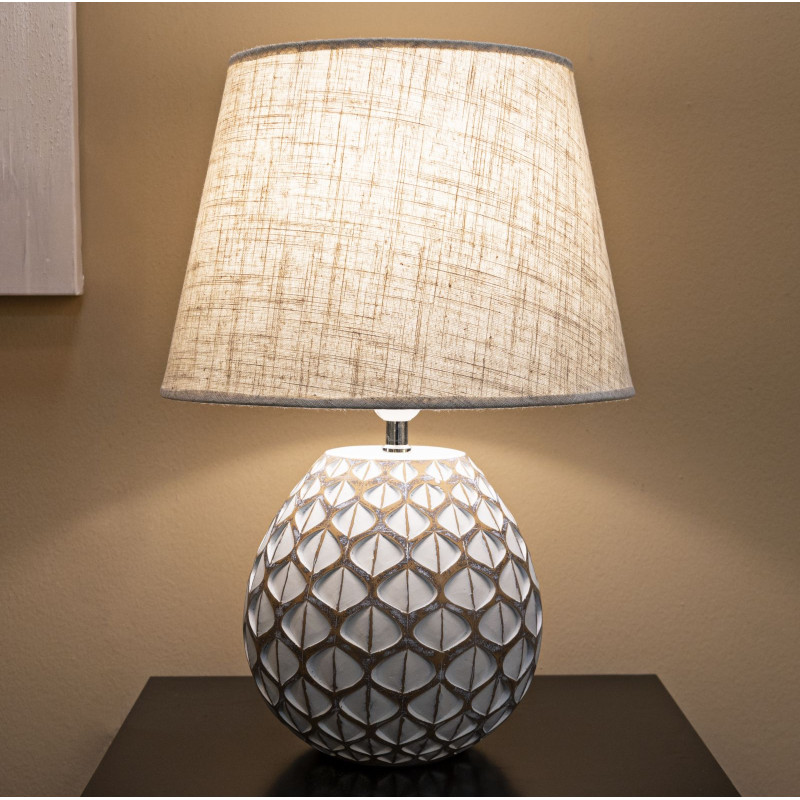 LAMPE DE TABLE TIBET RÉSINE CM Ø35X52