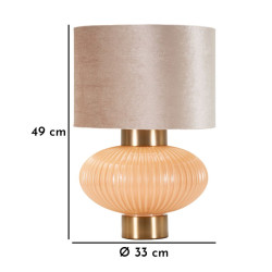 LAMPE DE TABLE PERLY -L- CM Ø33X49
