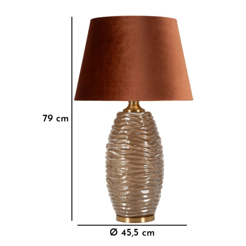 LAMPE DE TABLE PRAGUE -L- CM Ø 45,5X79
