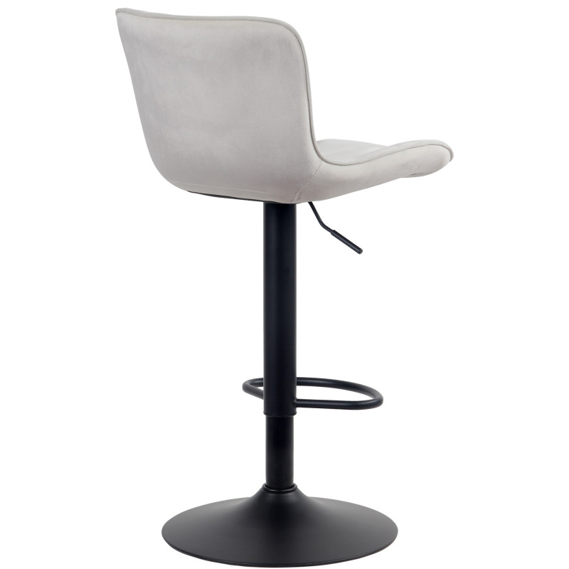 Lot de 2 tabourets de bar en velours Linus crème