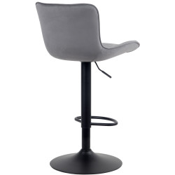 Lot de 2 tabourets de bar en velours Linus gris foncé